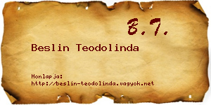 Beslin Teodolinda névjegykártya